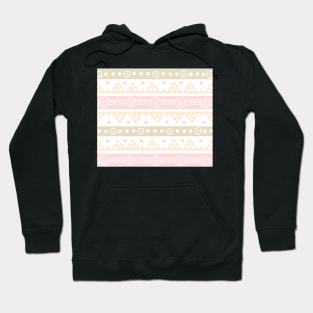 Pink Peach Beige Hand Drawn Hoodie